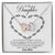 To My Daughter - I Promise To Love You For The Rest Of My Life Interlocking Hearts Necklace