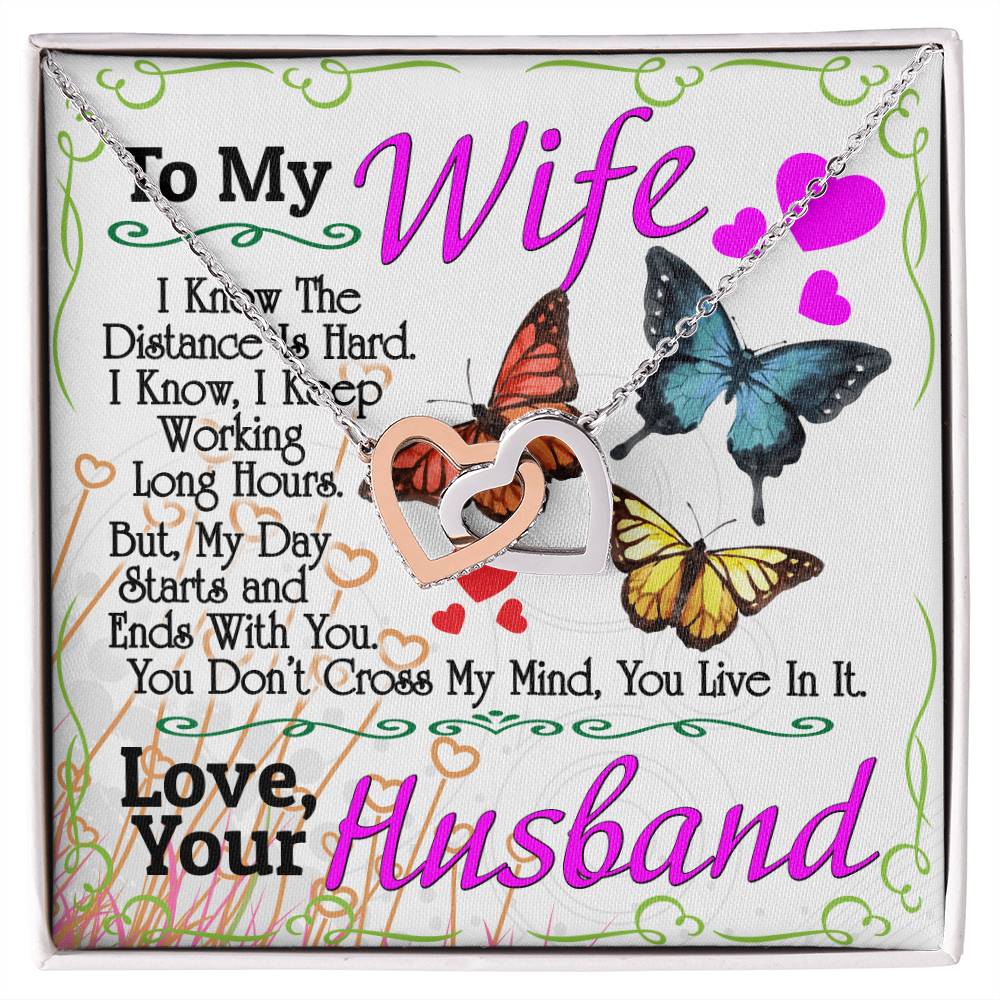 Gift For Wife - Interlocking Heart Necklace Interlocking Hearts Necklace