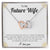 To My Future Wife - Interlocking Hearts Premium Lovecube Interlocking Hearts Necklace