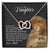 To My Daughter - There Is Nothing That Can Equal Your Beauty - Necklace Interlocking Hearts Necklace