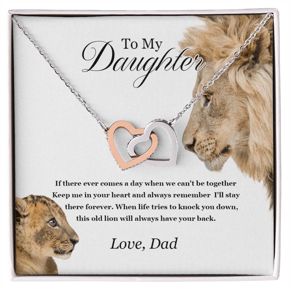 To My Daughter - Special Necklace - L03 Interlocking Hearts Necklace