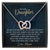 To My Daughter - Unique Heart Bonding Necklace Gift Set Interlocking Hearts Necklace