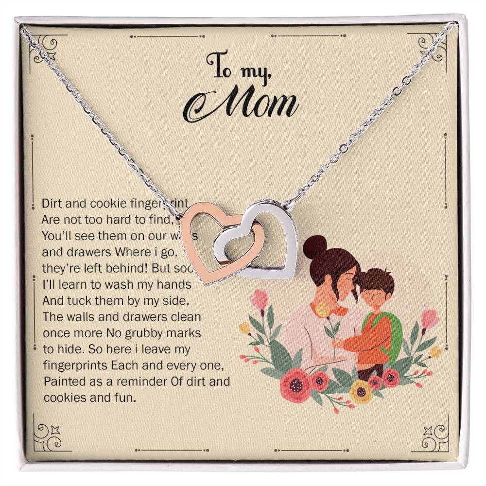 Interlocked Necklace For Kid Mom Interlocking Hearts Necklace