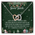 Secret Santa Interlocking Hearts Necklace Message Card