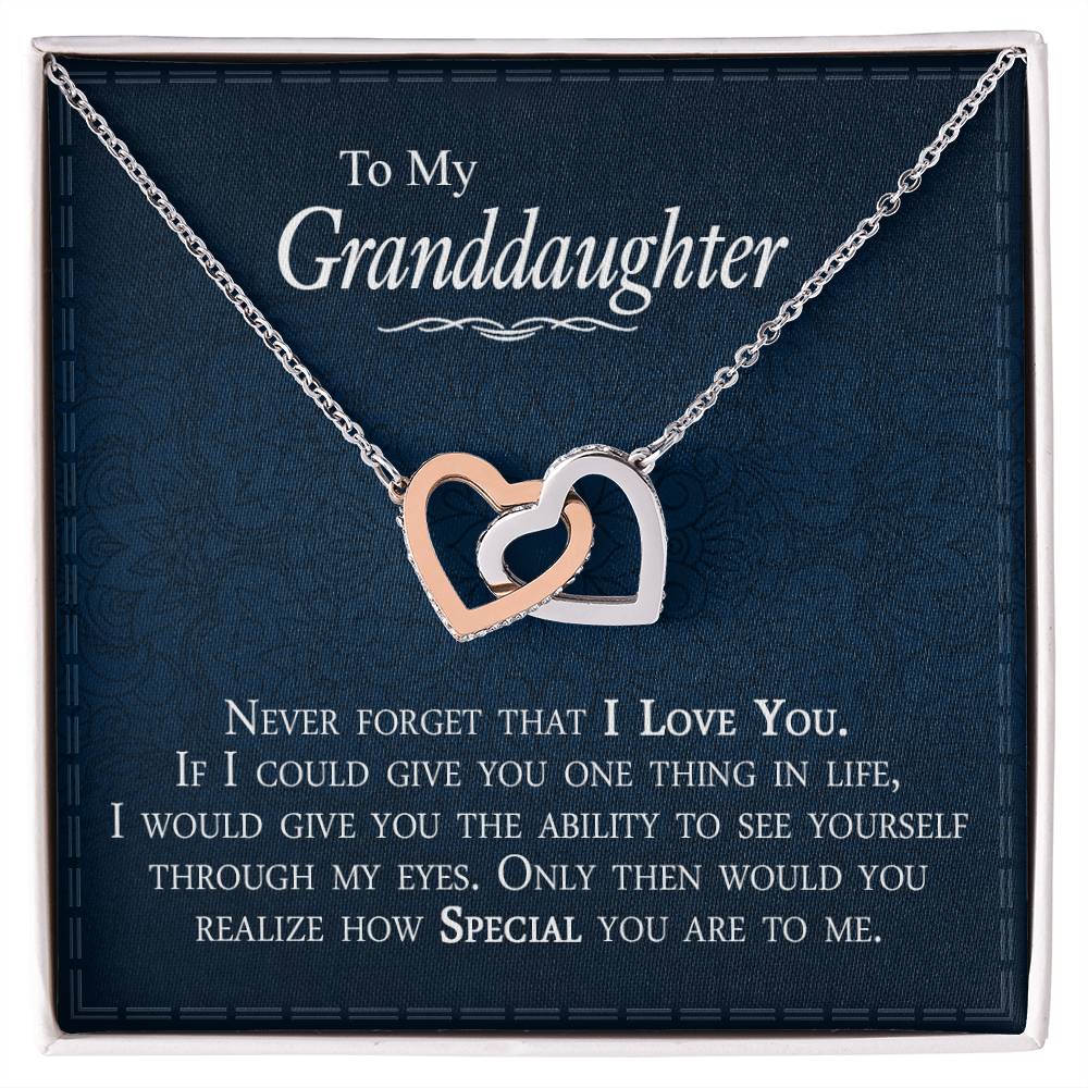 Perfect Gift For Granddaughter - How Special You Are To Me Interlocking Hearts Necklace