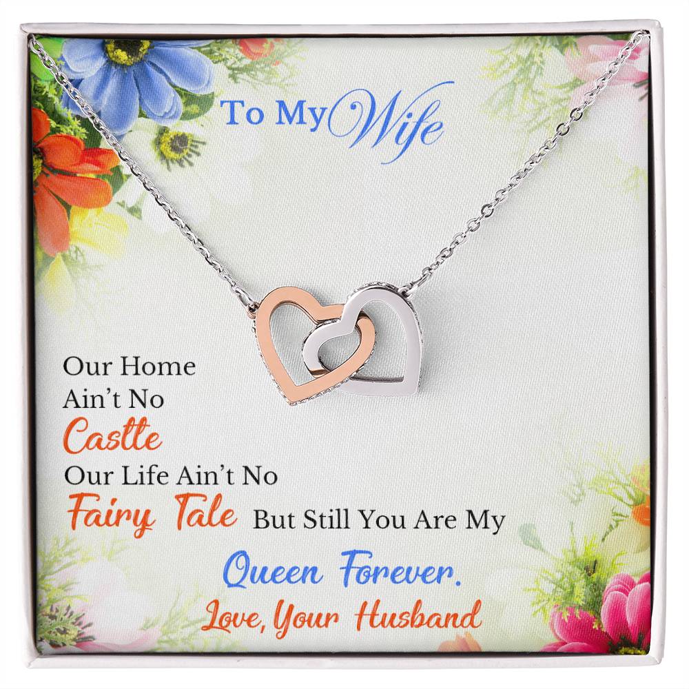 Husband To Wife Necklace Interlocking Hearts Necklace