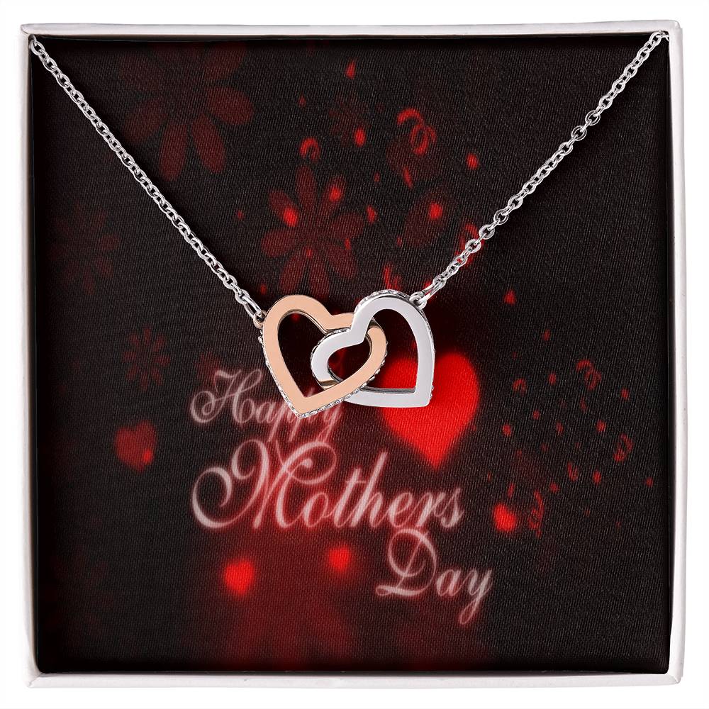 To My Gorgeous Mother Interlocking Hearts Necklace
