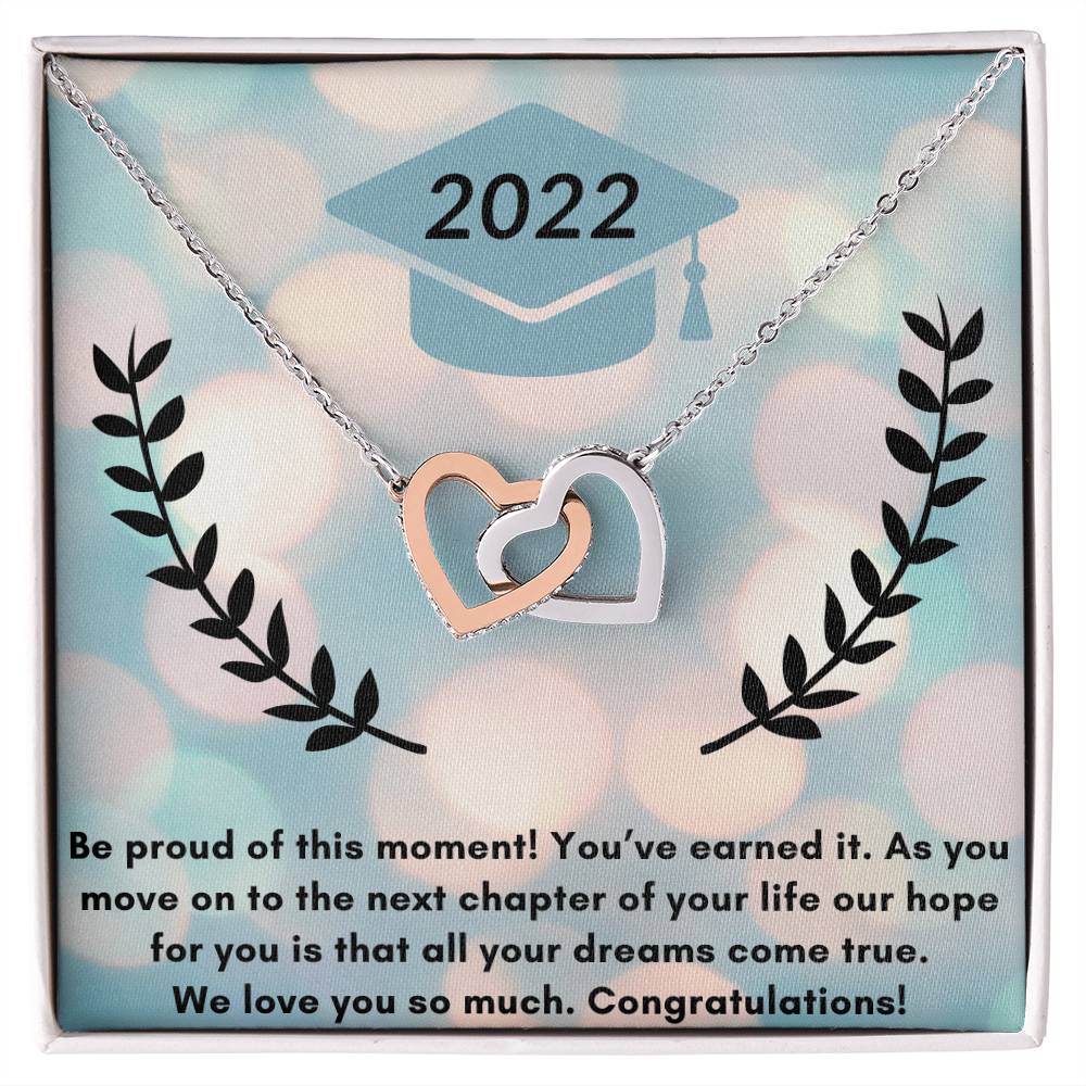 Graduation Interlocking Hearts Necklace