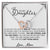To My Daughter - Unique Interlocking Hearts Binding Necklace Gift Set Interlocking Hearts Necklace