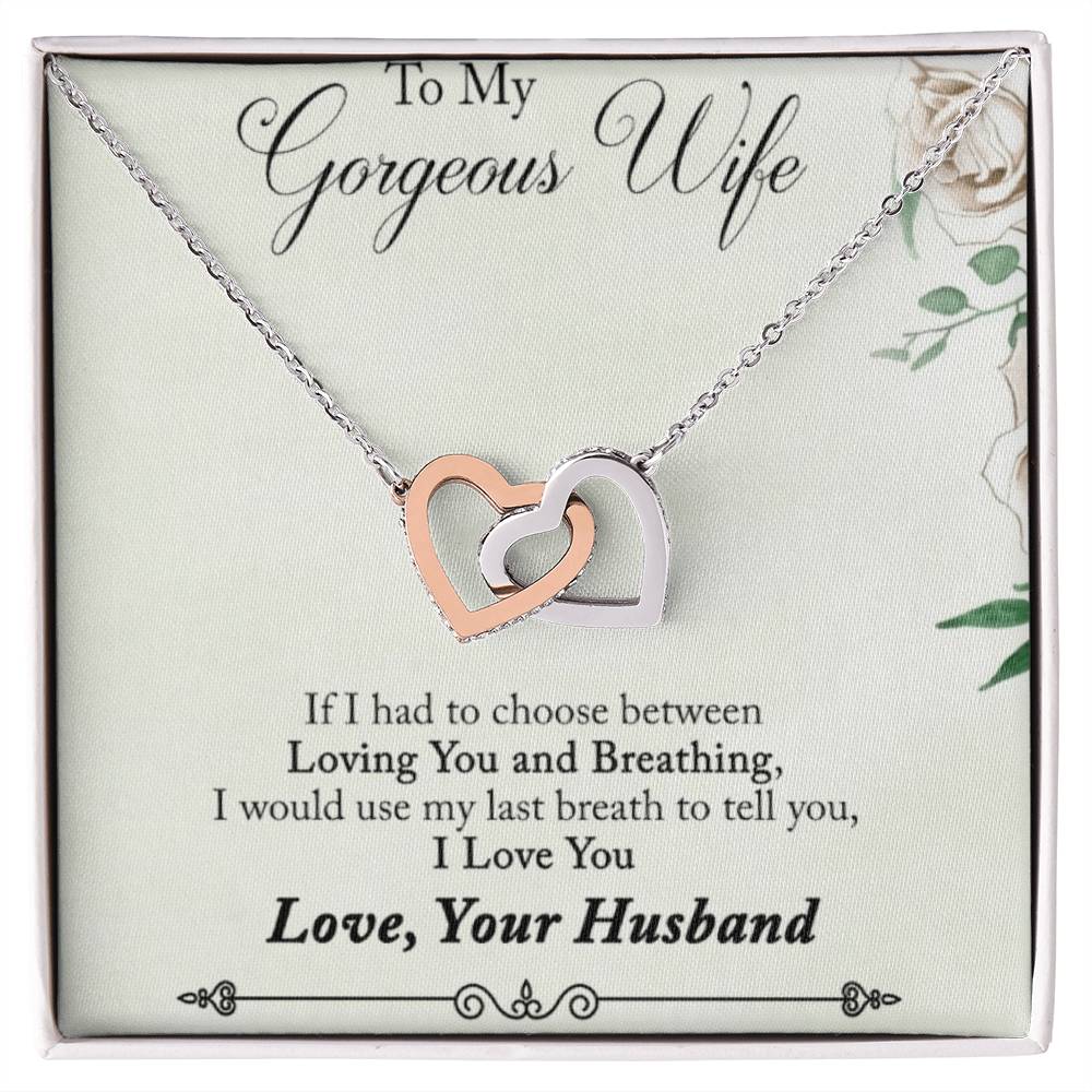Gift For Wife - Interlocking Hearts Necklace