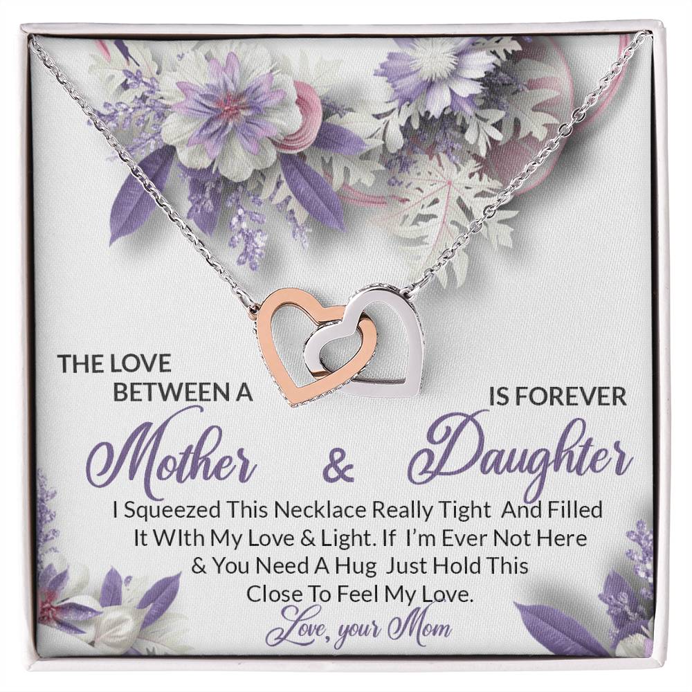 To My Daughter From Mother Interlocking Hearts Necklace Mother To Daughter Gift Birthday Gift To Daughter From Mother Daughter Necklace