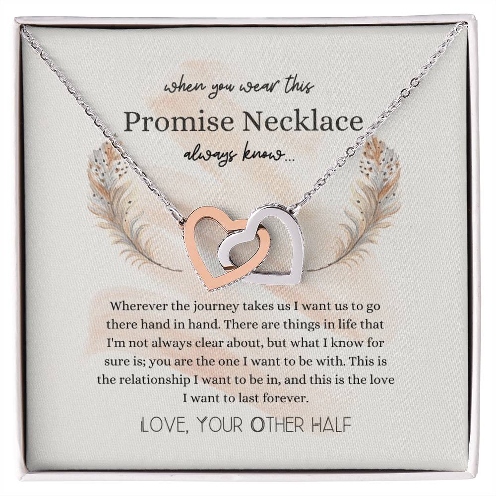 To My Beloved Promise Necklace Interlocking Hearts Necklace