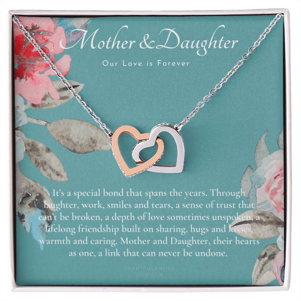 MOM&DA~2 Interlocking Hearts Necklace