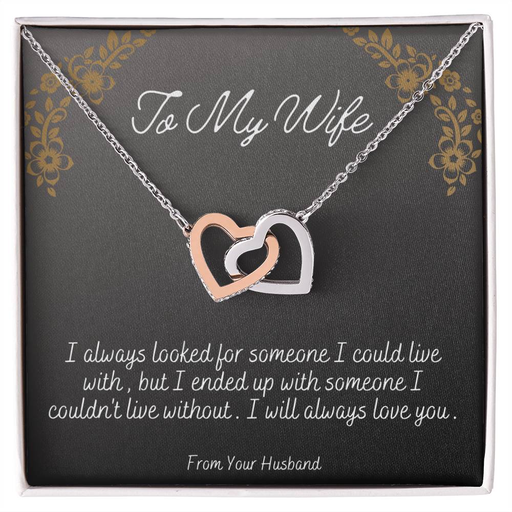 Can&#39;T Live Without You Interlocking Hearts Necklace
