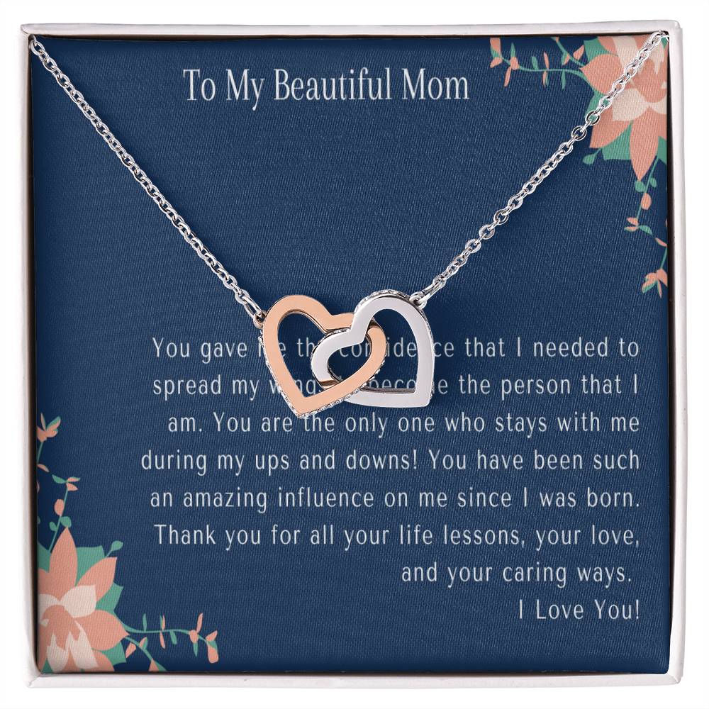 Mother'S Day Necklace To My Beautiful Mom Necklace Mothers Day Gift From Daughter Mom Gift From Son Mom Necklace Interlocking Hearts Necklace