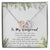 To My Girlfriend Interlocking Hearts Necklace Message Card