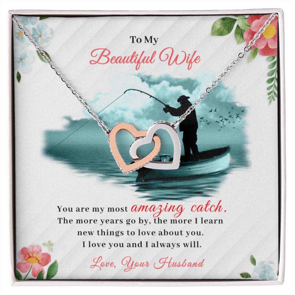 Gift For Fisherman'S Wife Interlocking Hearts Necklace