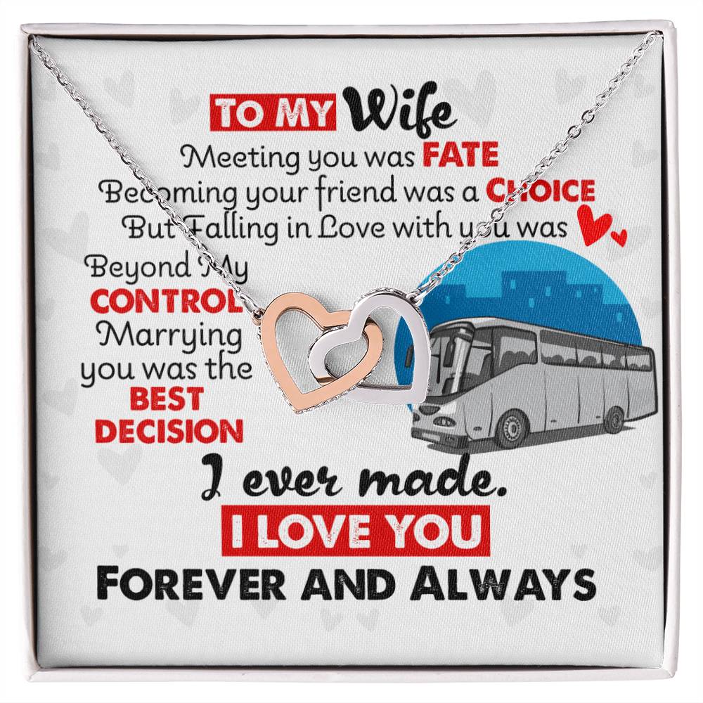 Bus Driver&#39;S Wife - Interlocking Heart Necklace Interlocking Hearts Necklace