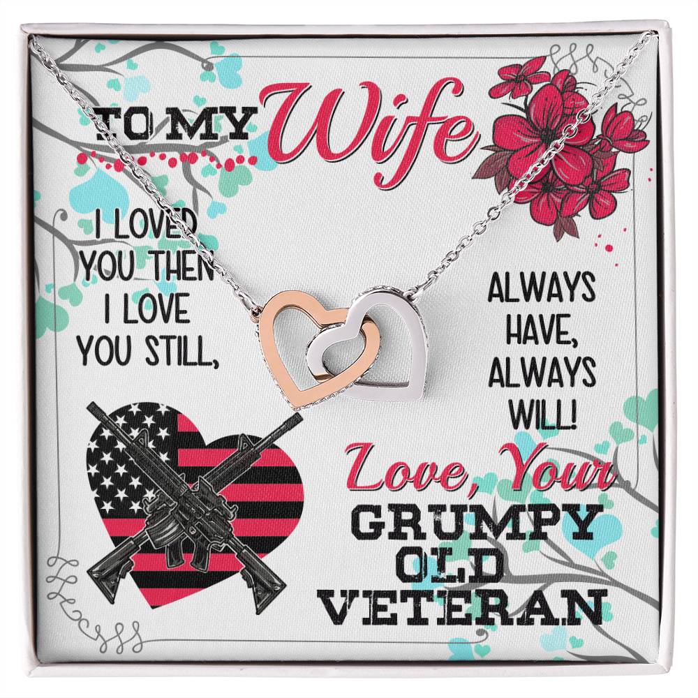 Veteran&#39;S Wife - Interlocking Heart Necklace Interlocking Hearts Necklace