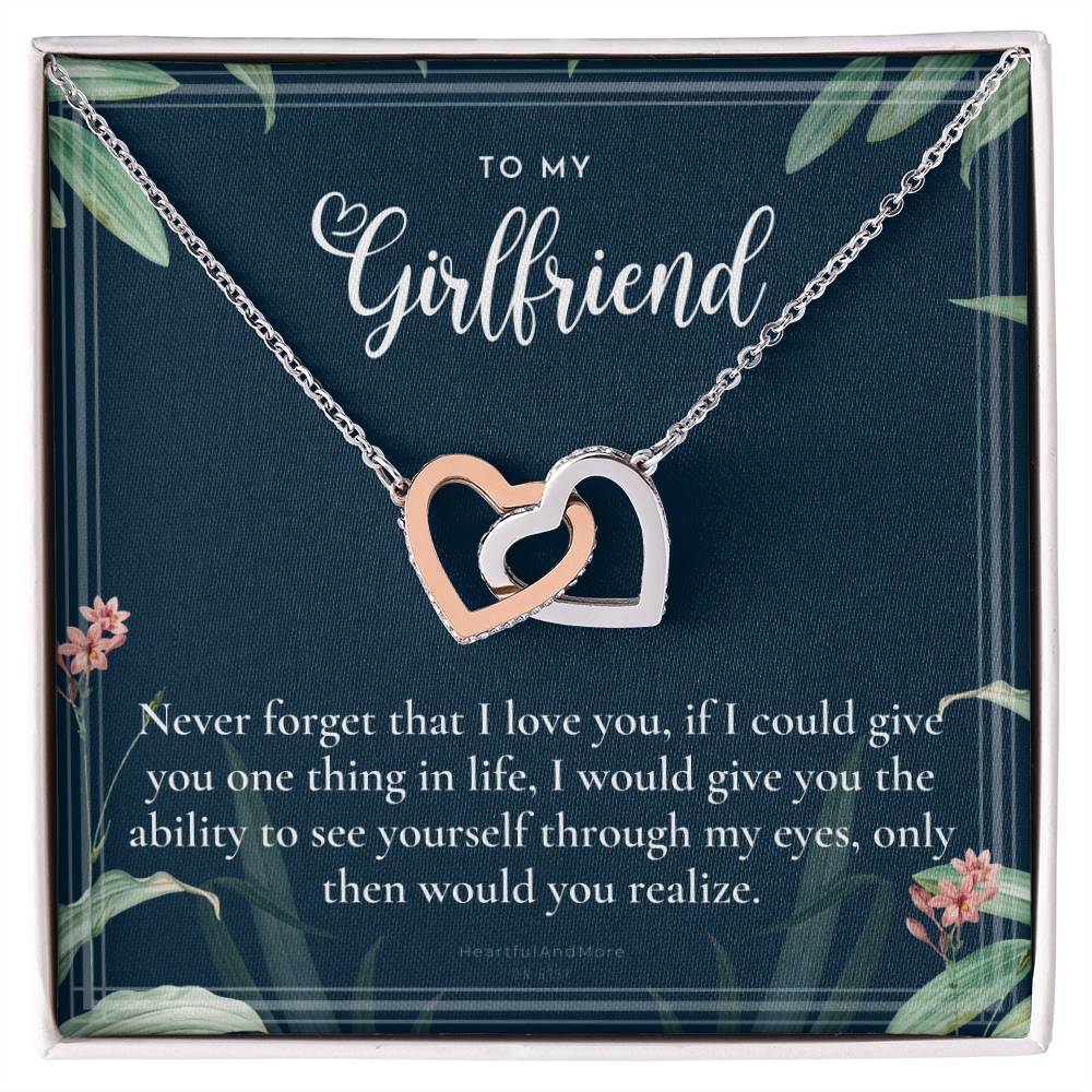 To My Girlfriend Girlfriend Necklace Anniversary Gift For Girlfriend Girlfriend Gift Gift For Girlfriend Necklace For Girlfriend Christmas Gift Birthday Gift Interlocking Hearts Necklace