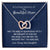 Mom Remembrance - 2 Hearts Necklace - Love Daughter Interlocking Hearts Necklace