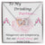To My Drinking Partner Interlocking Hearts Necklace Message Card