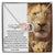To My Daughter - This Old Lion Will Always Have Your Back Interlocking Hearts Necklace