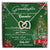 To My Granddaughter My Baby Girl Interlocking Hearts Necklace Christmas Message Card