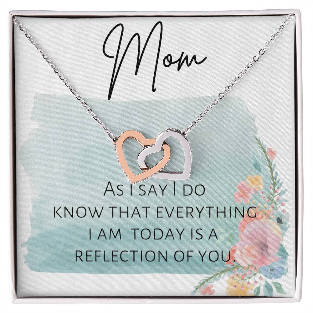 Mom Gift Necklace Mother Of The Bride Gift Gift To Mom From Bride Necklace Interlocking Hearts Necklace