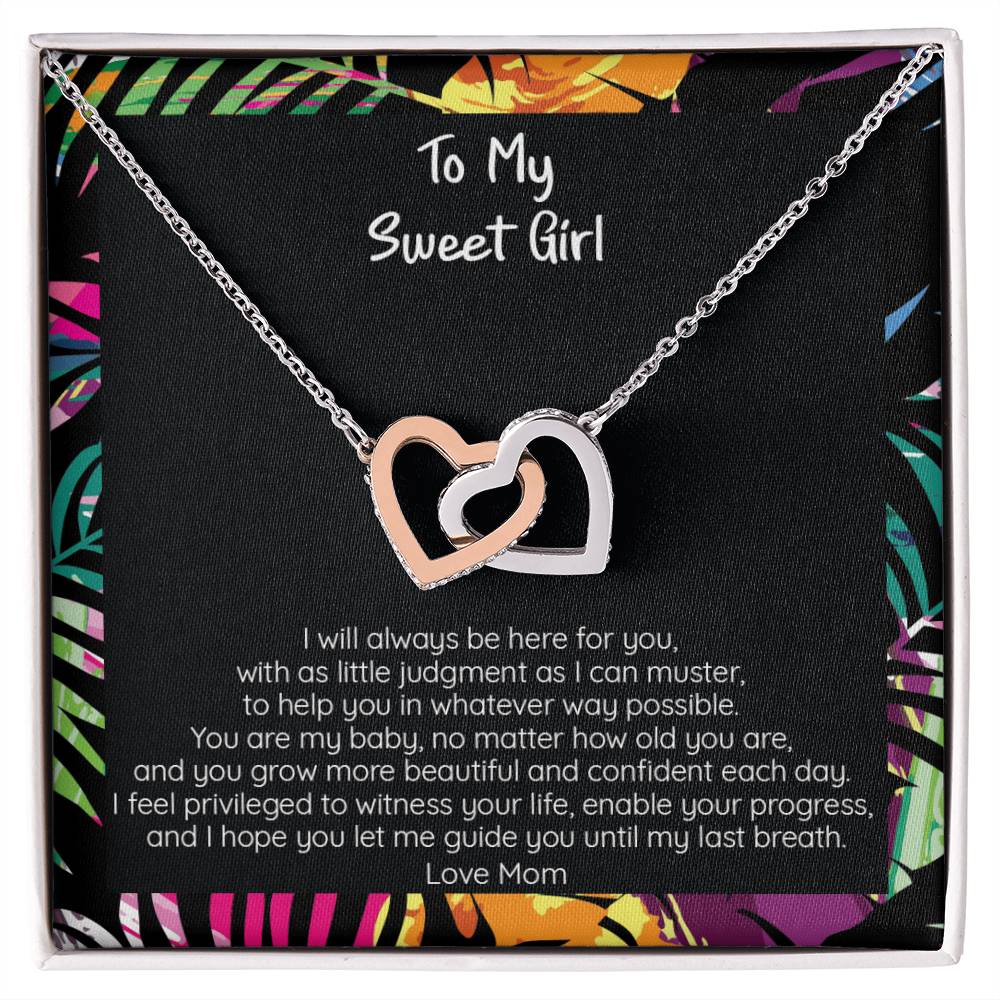 Gift Sweet Teen Girl - Locked Hearts Necklace Interlocking Hearts Necklace