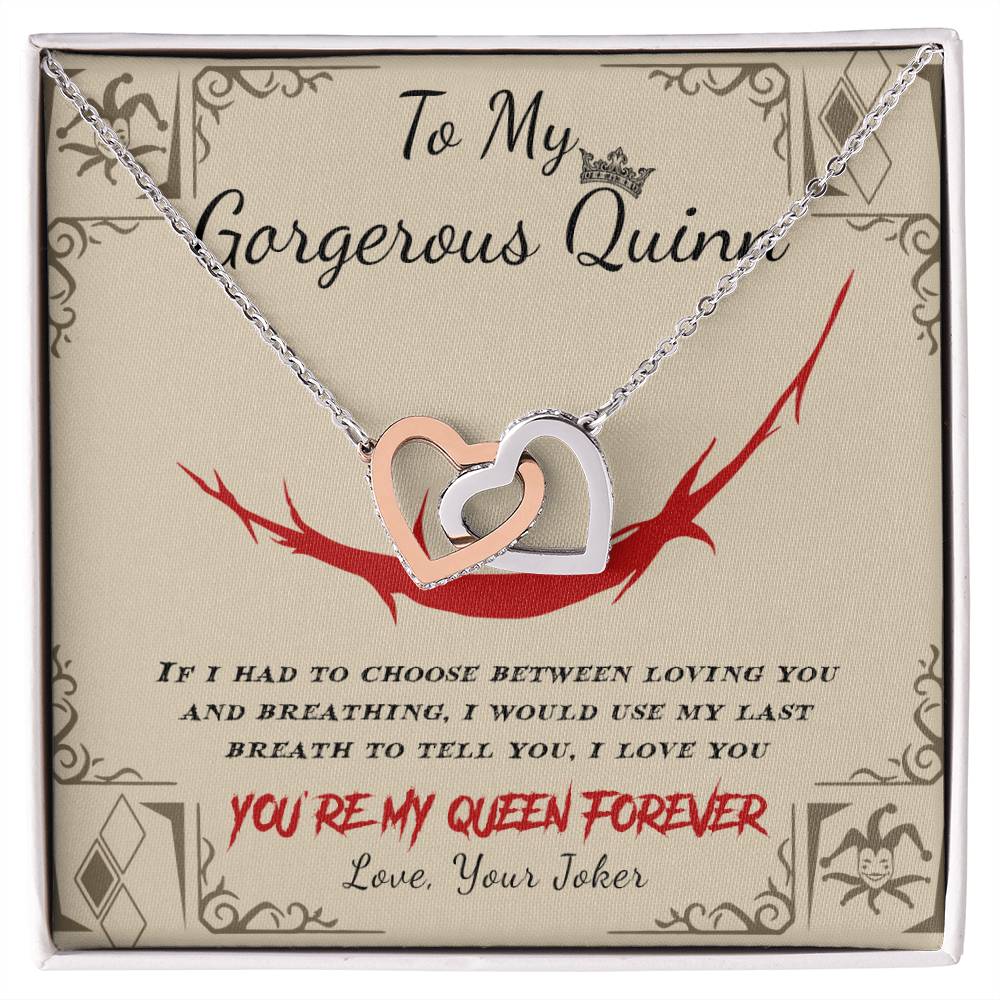 To My Gorgerous Quinn Interlocking Hearts Necklace