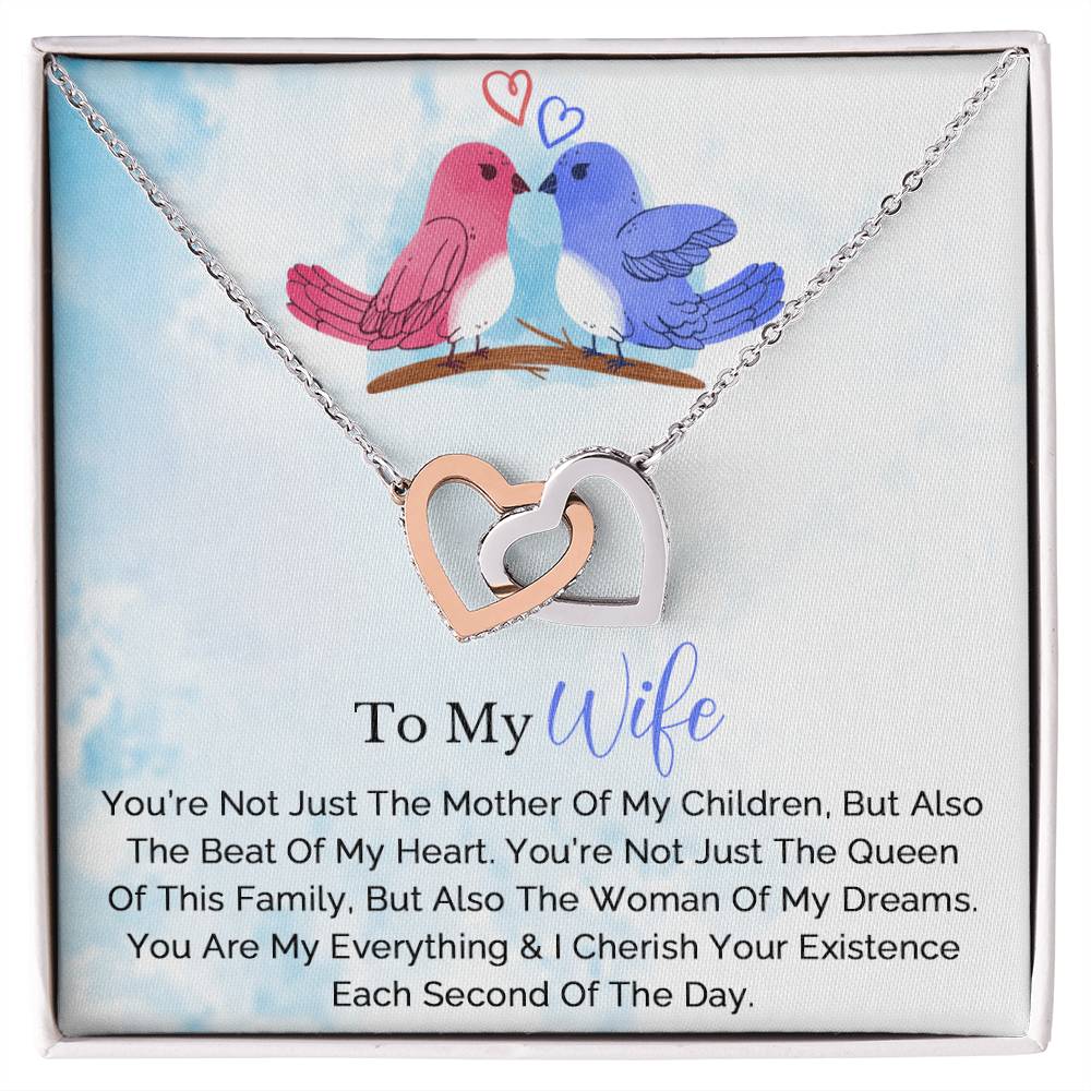 Husband To Wife Necklace Interlocking Hearts Necklace
