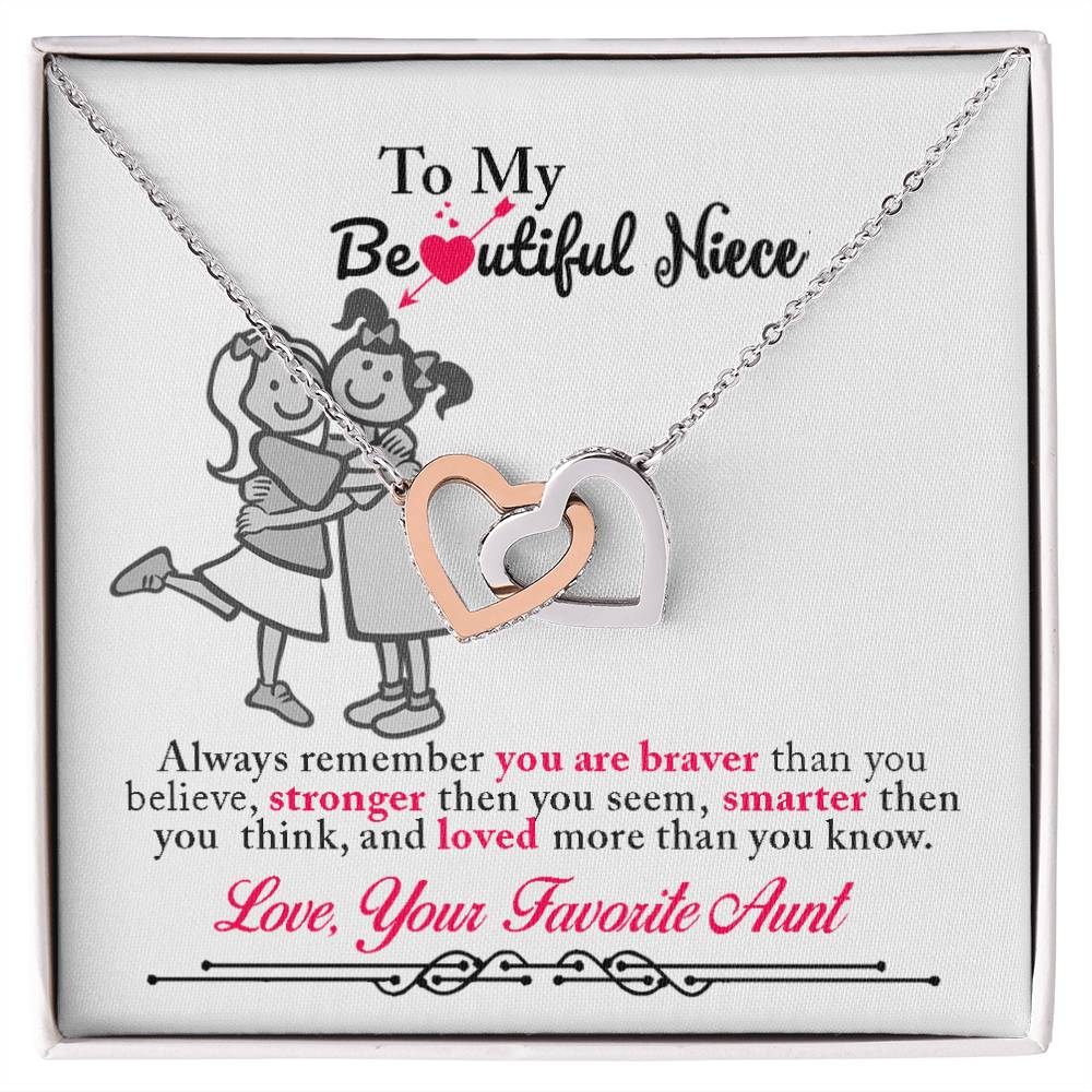 To My Aunt Necklace Aunt Necklace Aunt Jewelry Aunt Appreciation Gift For Aunt Auntie Gift Aunt Birthday Gift Interlocking Hearts Necklace