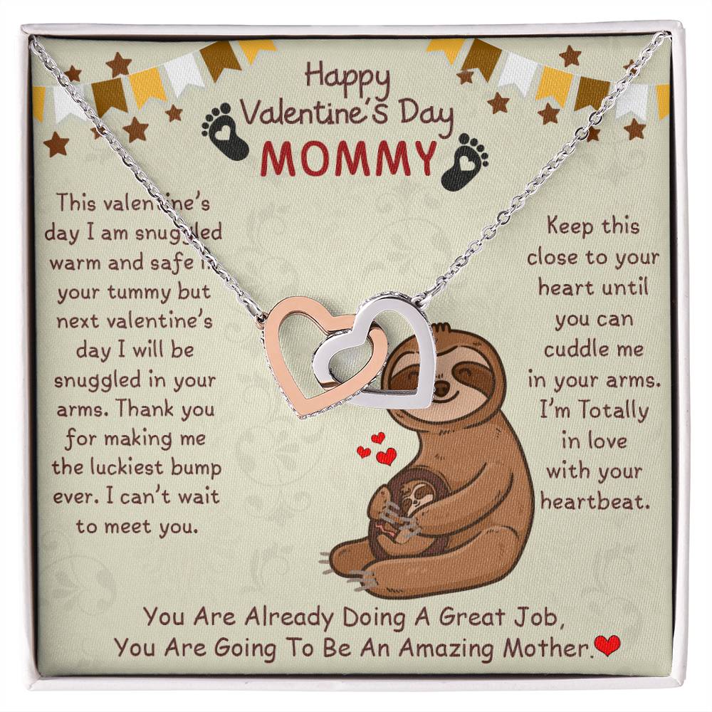 You Are Going To Be An Amazing Mother - Happy Valentine&#39;S Day Mommy - Interlocking Heart Necklace Interlocking Hearts Necklace