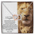 To My Daughter - This Old Lion Will Always Have Your Back Interlocking Hearts Necklace