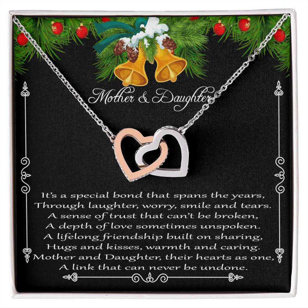 Mother & Daughter - It'S A Special Bond Interlocking Hearts Necklace
