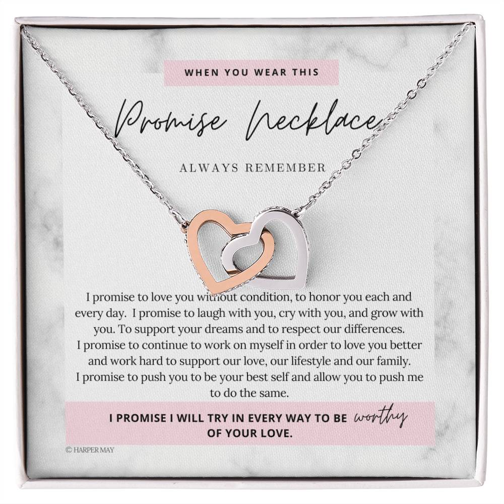 Promise Necklace Interlocking Hearts Necklace