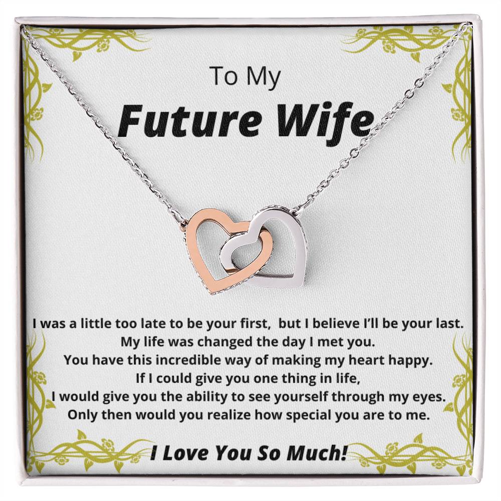 A Gift For My Future Wife Interlocking Hearts Necklace