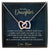 To My Daughter - Unique Heart Bonding Necklace Gift Set Interlocking Hearts Necklace