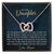 To My Daughter - Unique Heart Bonding Necklace Gift Set Interlocking Hearts Necklace