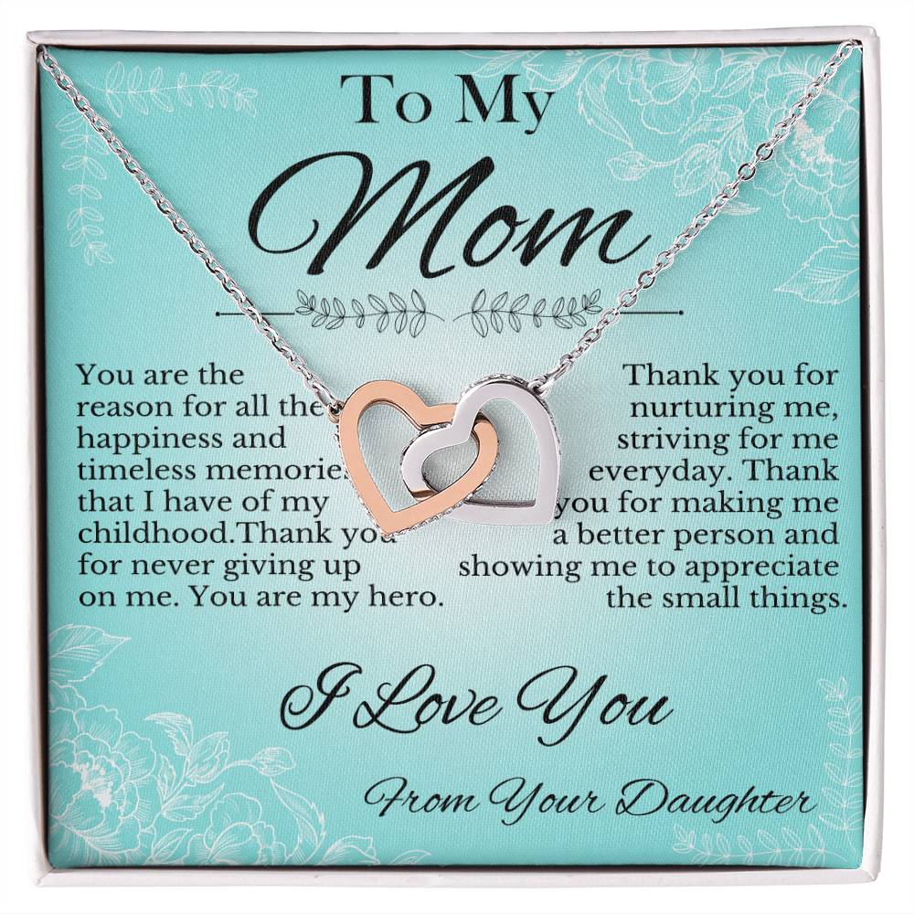 Mother&#39;S Day Gifts From Daughter Gift Ideas 2021 Best Gifts For Mom 2021 Two Hearts Interlocking Hearts Necklace