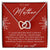 To My Mother Interlocking Hearts Necklace Message Card