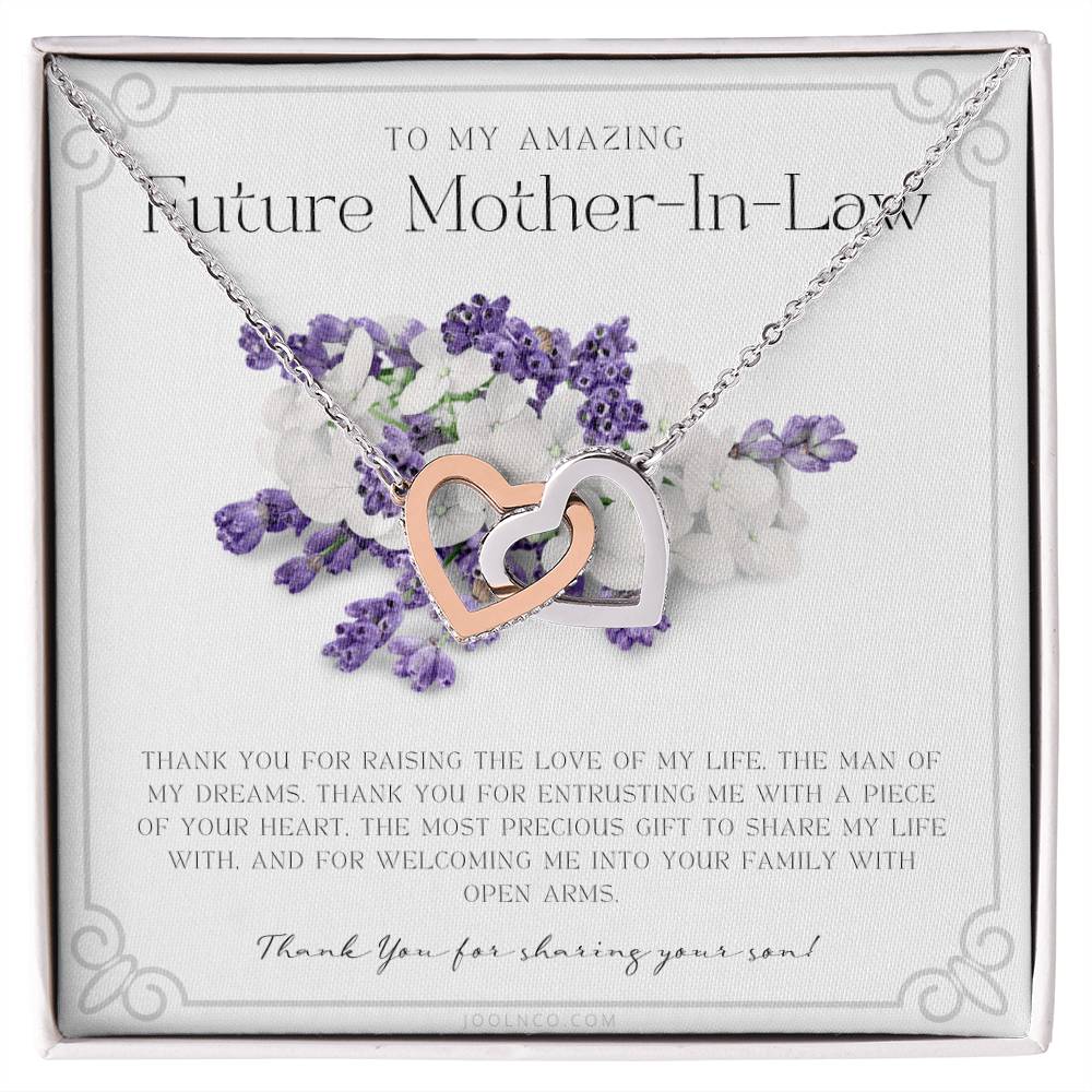 Future Mother In Law Gift Mom In Law Jewelry Mother&#39;S Day Gift For Mother-In-Law Gift For Mother In Law Mother-In-Law Necklace Interlocking Hearts Necklace