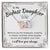 To My Badass Daughter - Interlocking Heart Necklace Interlocking Hearts Necklace