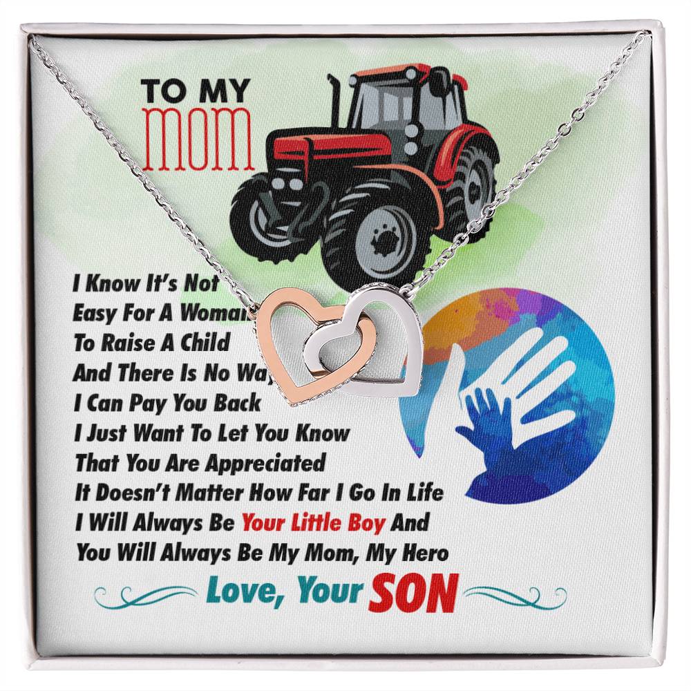 Farmer'S Mom - Interlocking Heart Necklace Interlocking Hearts Necklace