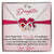 To My Daughter - I Love You - Love Mom Interlocking Hearts Necklace