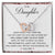 My Daughter - I Will Always Carry You In My Heart Interlocking Hearts Necklace