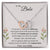 To My Babe Interlocking Hearts Necklace
