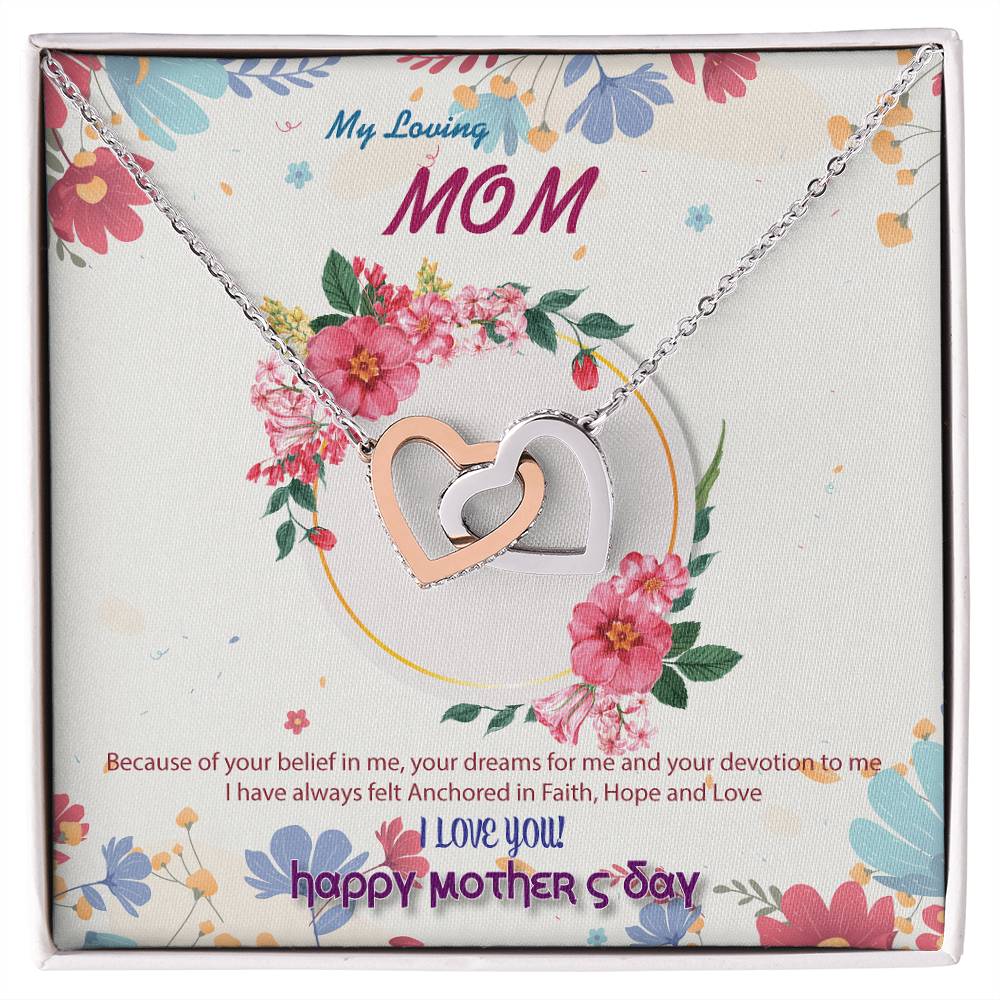 To My Mom Interlocking Hearts Necklace