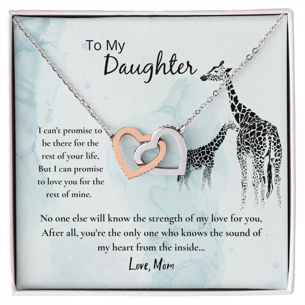 My Love For You Heart Necklace Interlocking Hearts Necklace